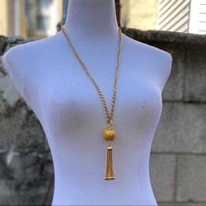 Vintage Gold Tassel Necklace